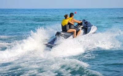 Jet skiing at Calangute Beach, Goa