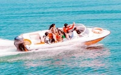 Speed boat ride at Baga Beach, Goa